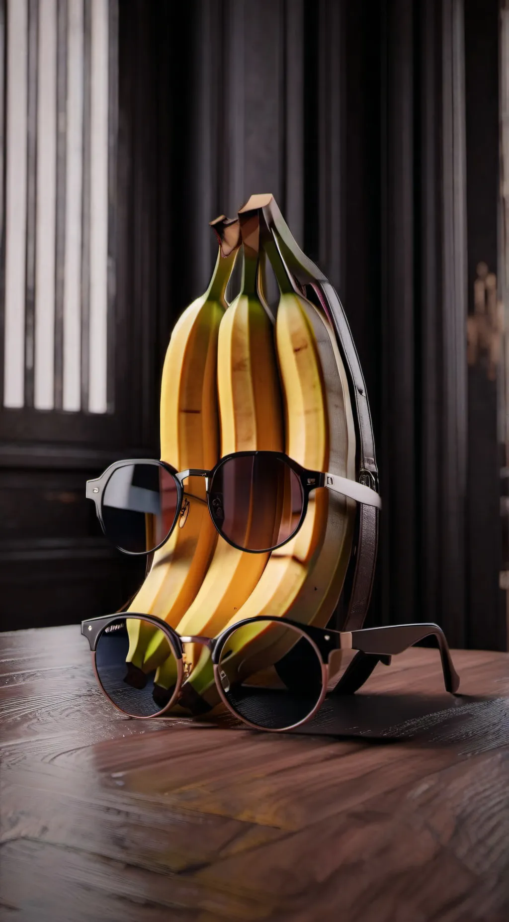 ai character: The banana guy. background