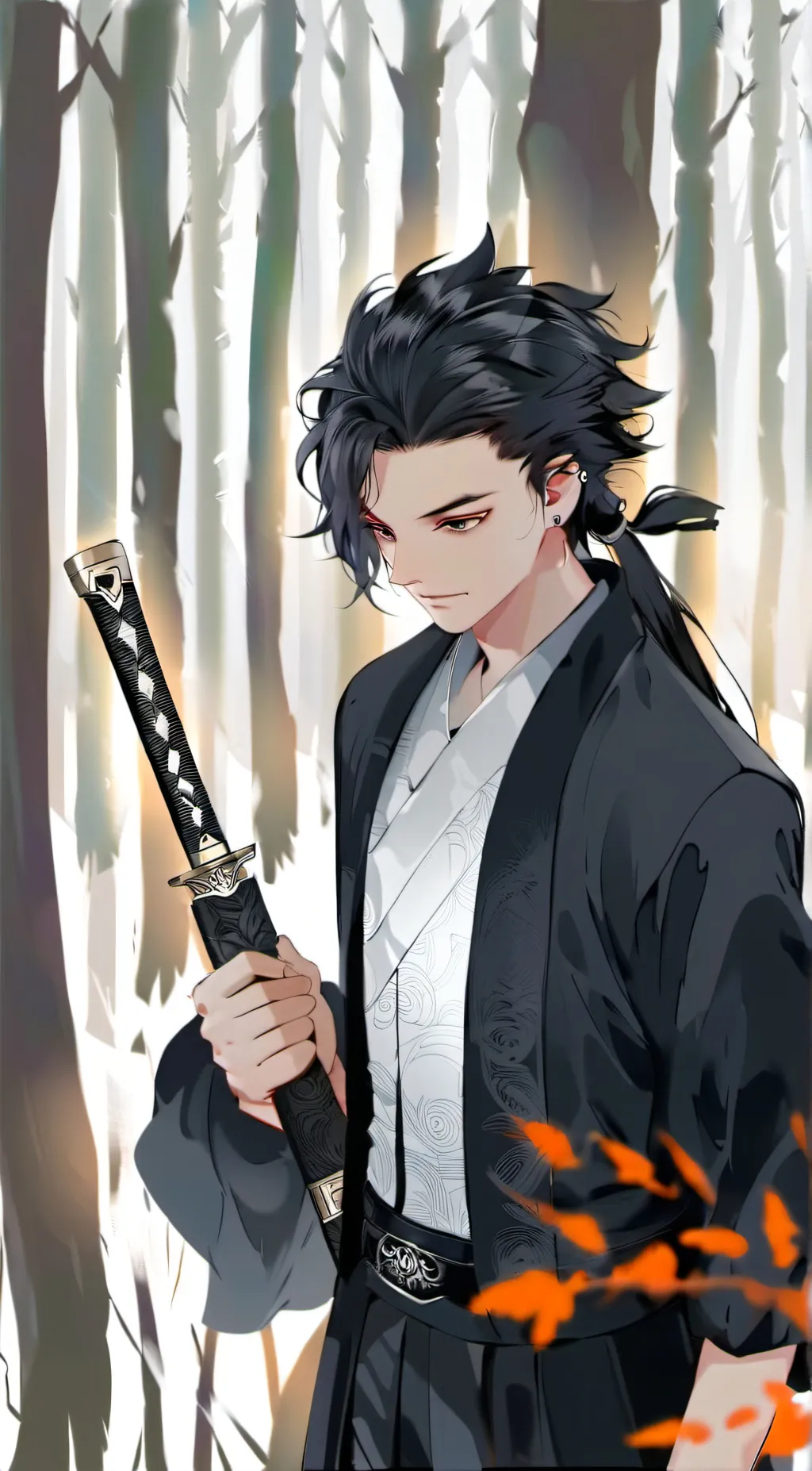 ai character: Demon slayer  background