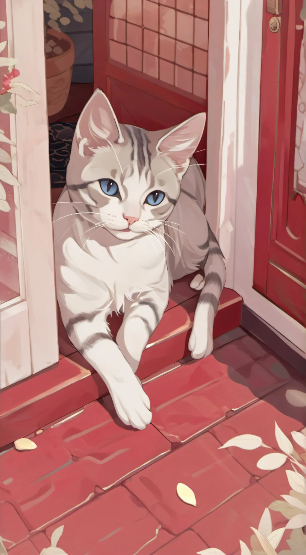 ai character: cat  background