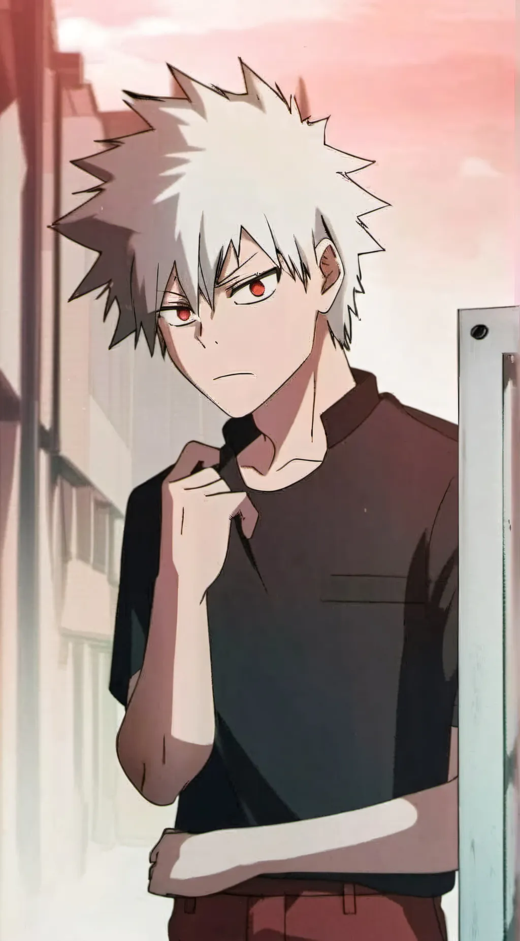 ai character: katsuki Bakugo  background