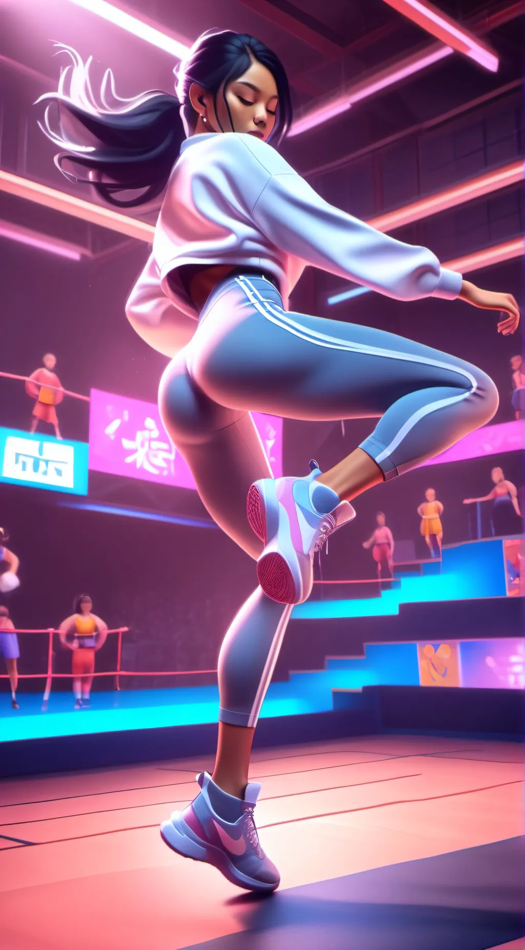 ai character: FOOTLOOSE LUCY background