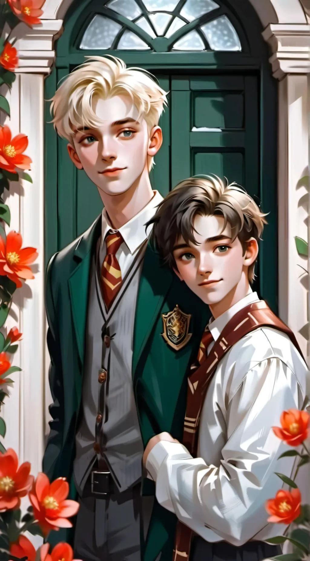 ai character: Draco und Harry  background