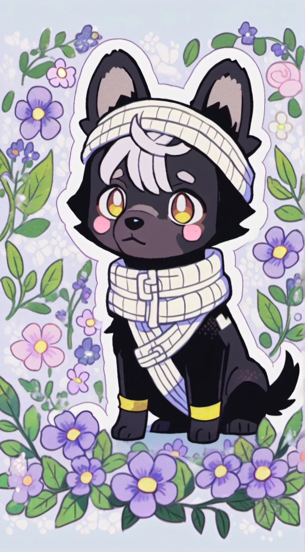 ai character: Lucky acnh background