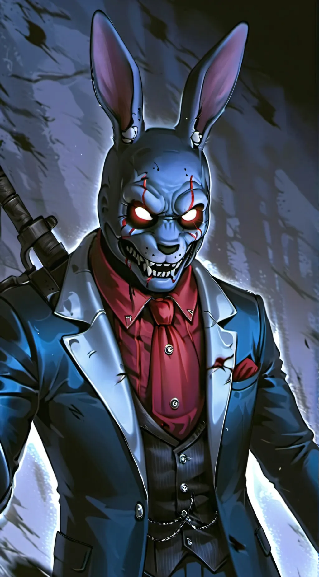 ai character: Nightmare Bonnie background