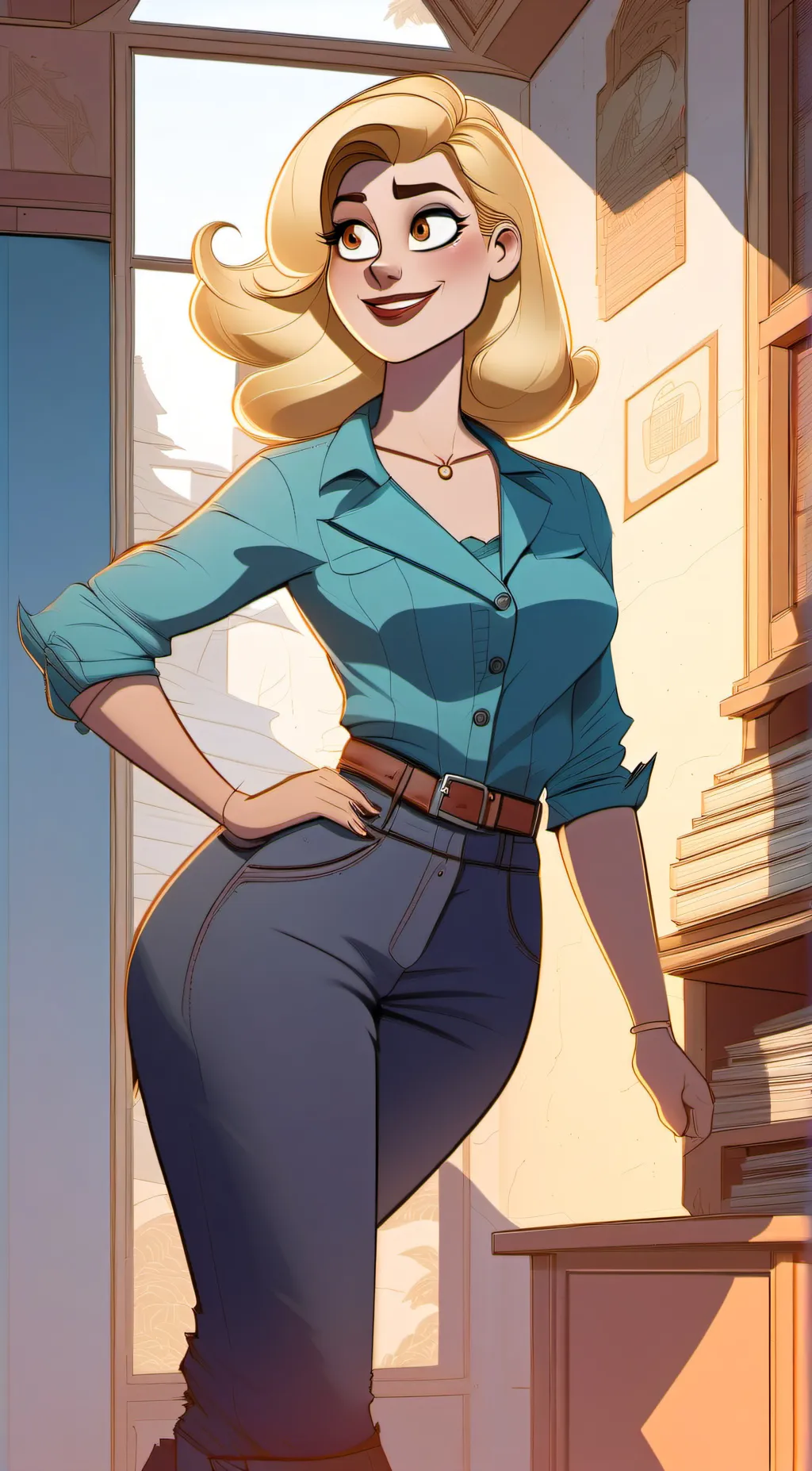 ai character: Rita Loud  background