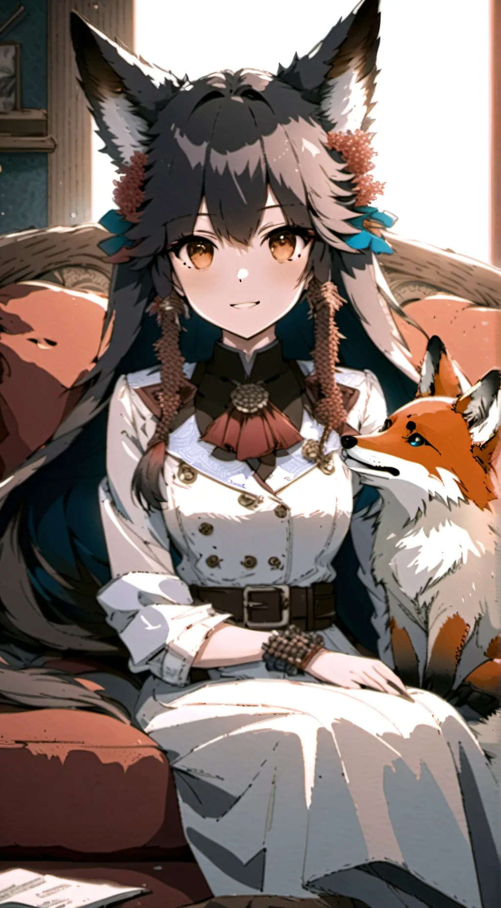 ai character: Angela  background
