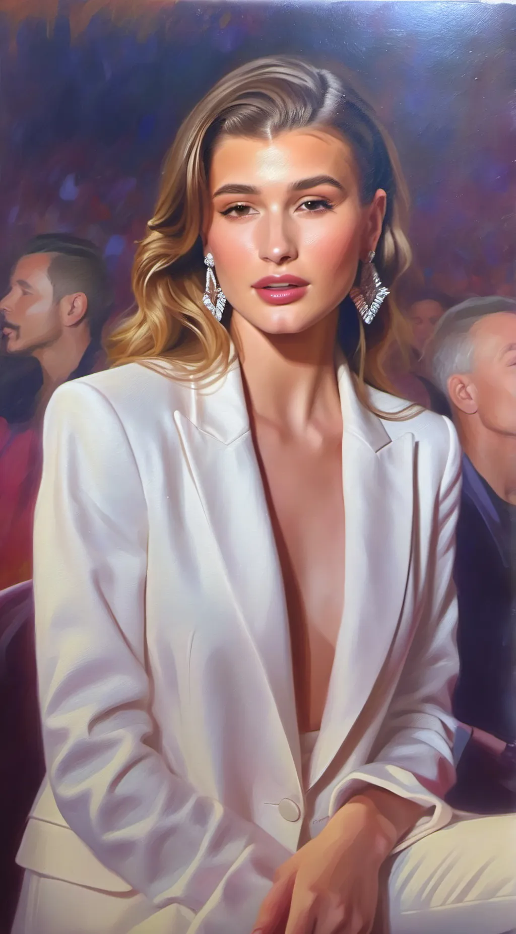 ai character: Hailey Bieber  background