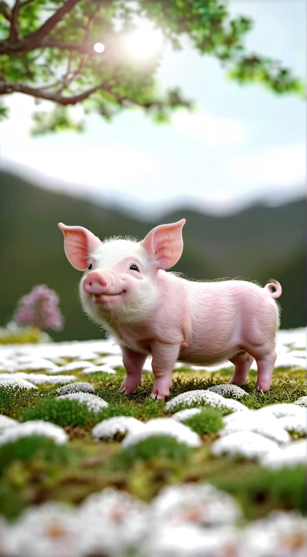 ai character: Baby Pig background