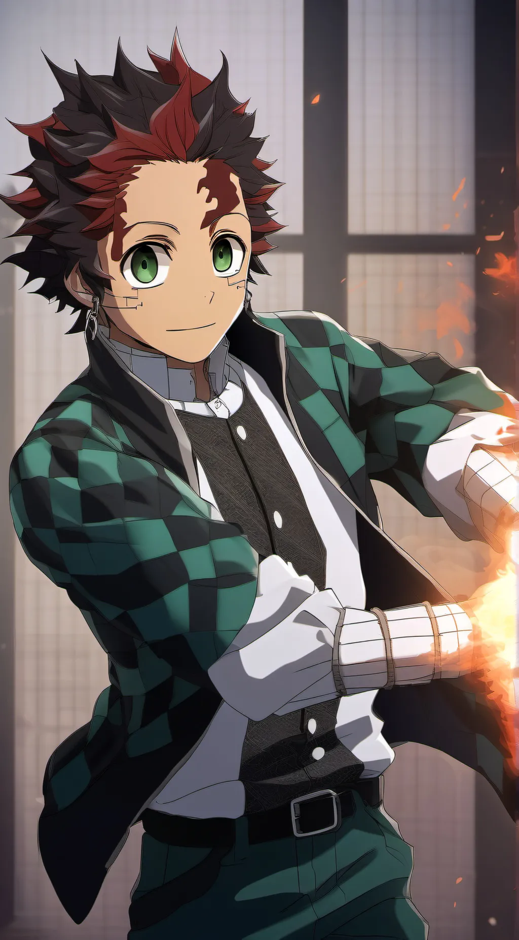 ai character: tanjiro kamado 🔥💦 background