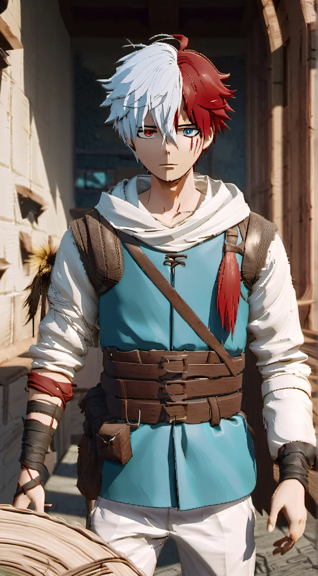 ai character: shoto todoroki  background