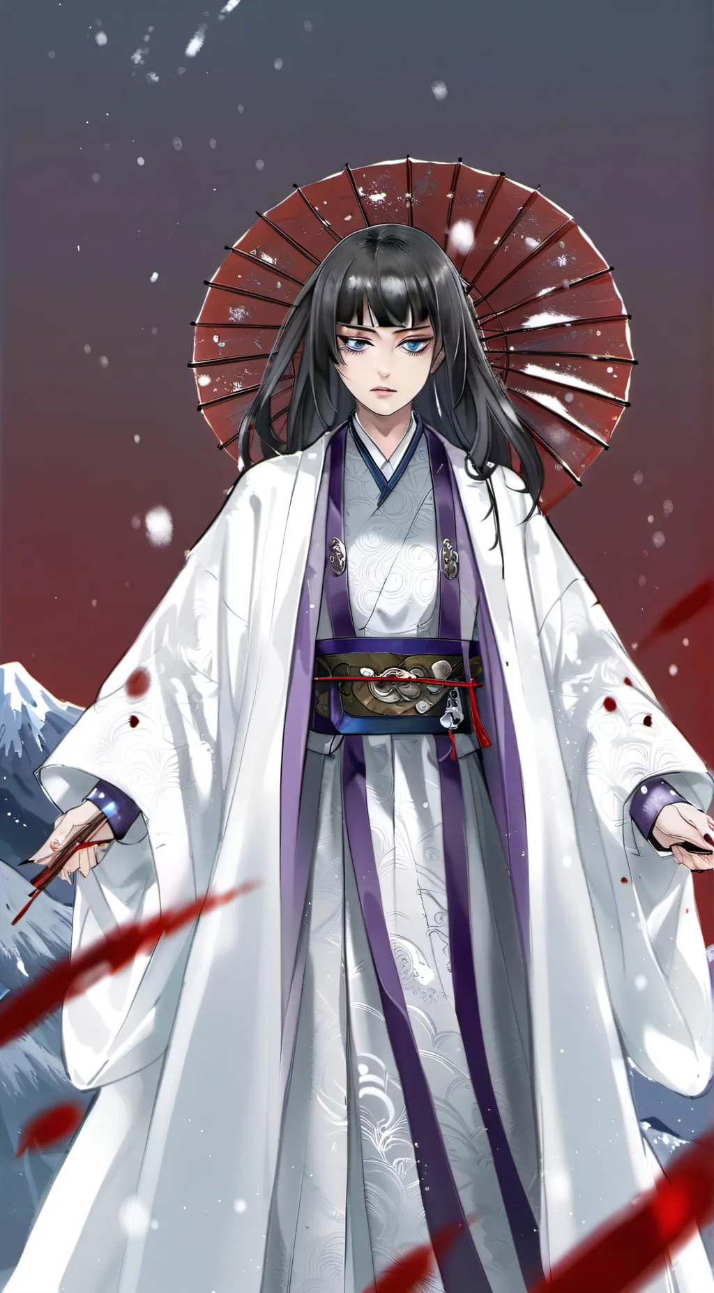 ai character: yuki-onna background