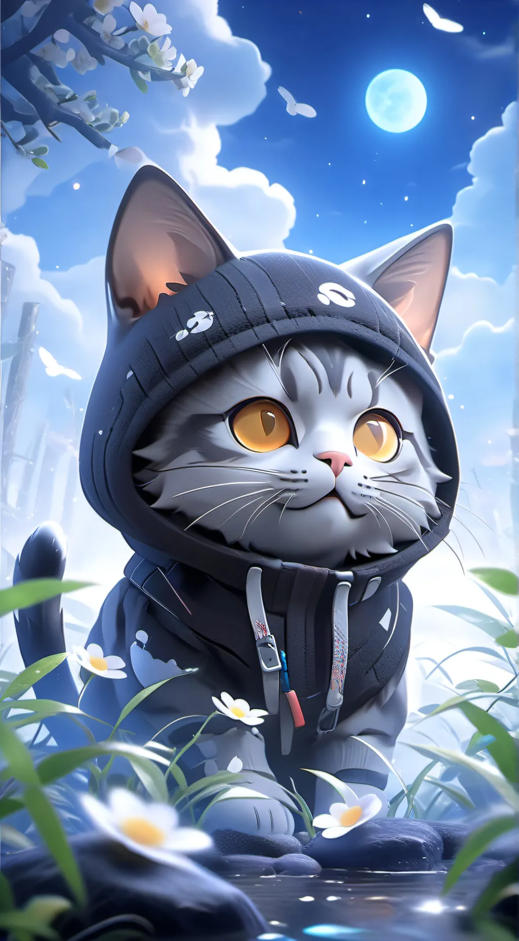 ai character: Kitten… background