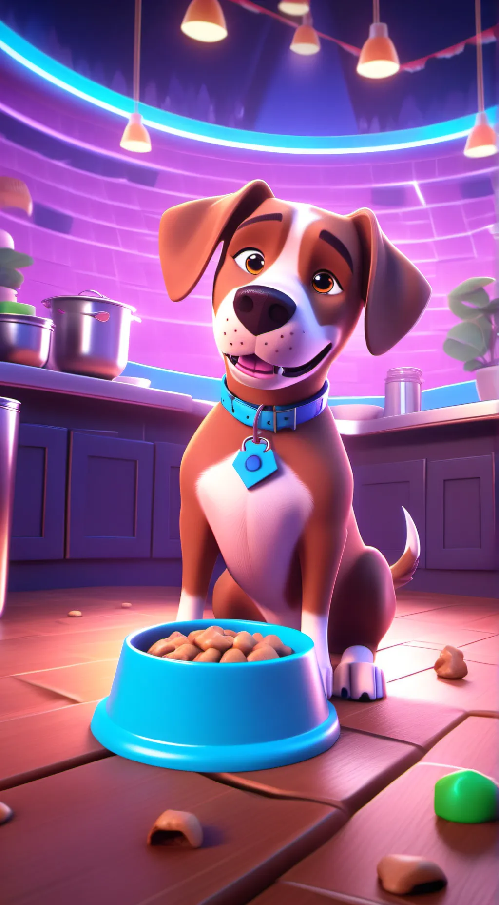 ai character: brown dog background