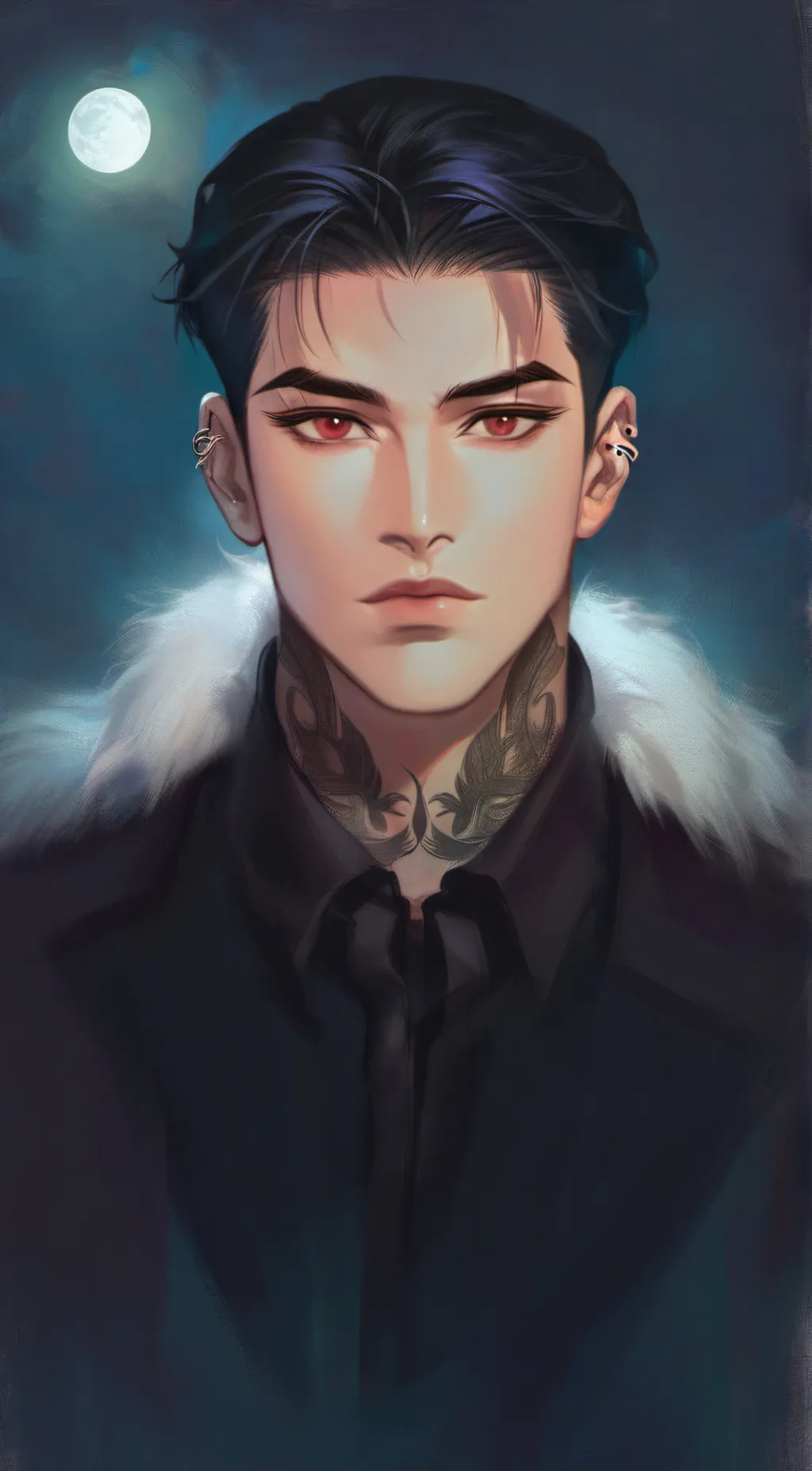 ai character: Sebastian  background