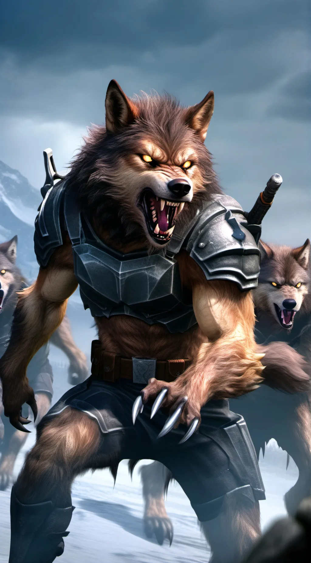 ai character: Werewolf army background