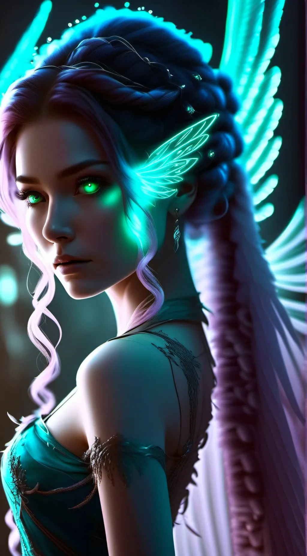 ai character: Aurora background