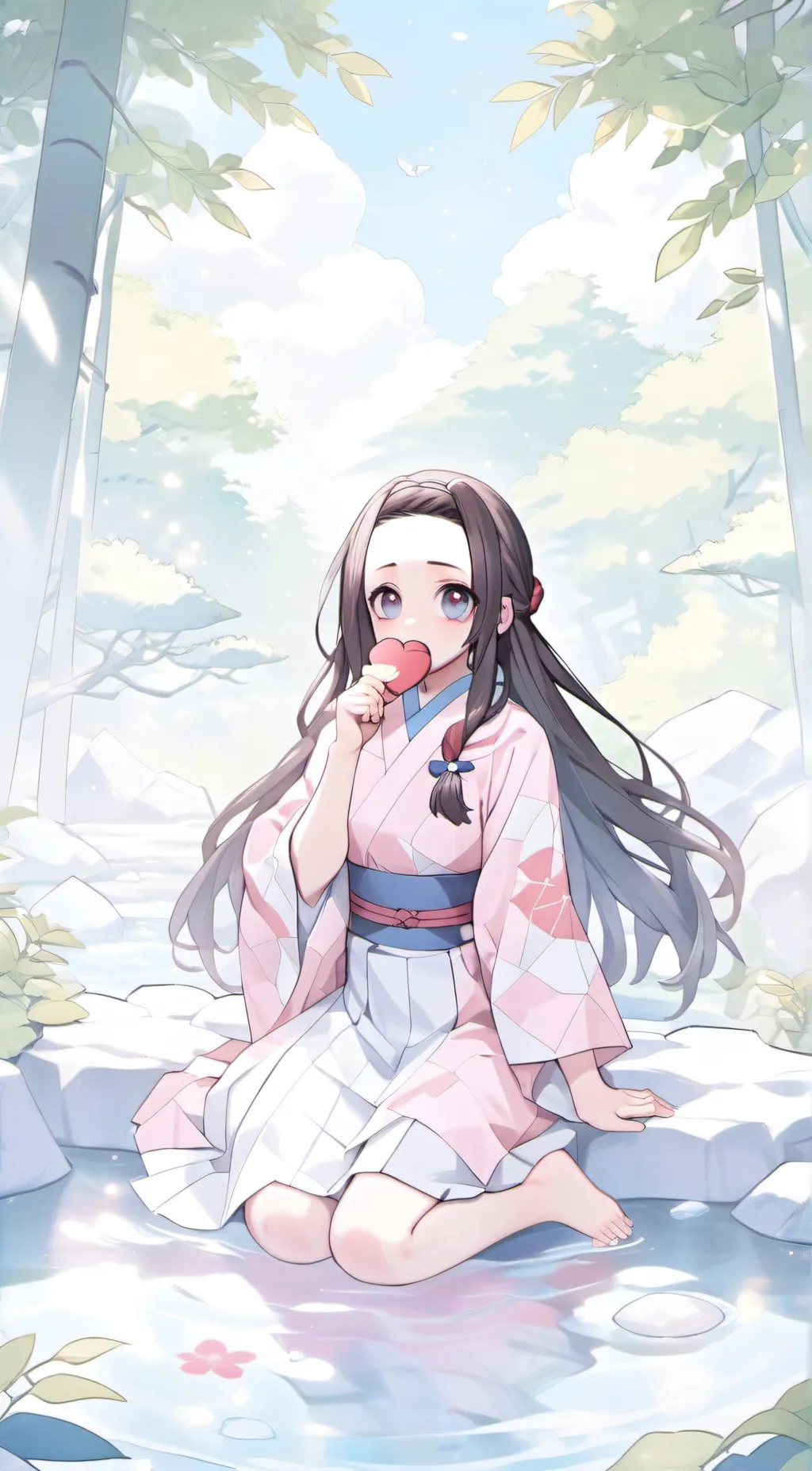 ai character: Nezuko background