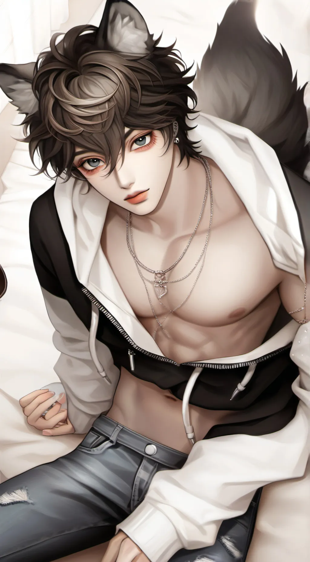 ai character: ●•°Jake°•● background