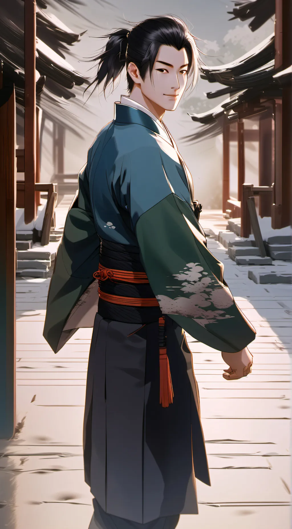 ai character: Sasaki Kojiro  background