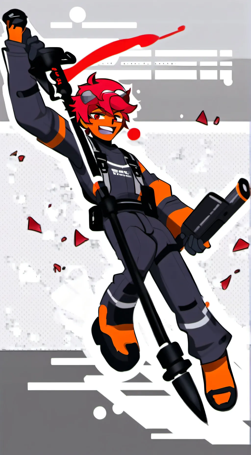 ai character: red imposter  background