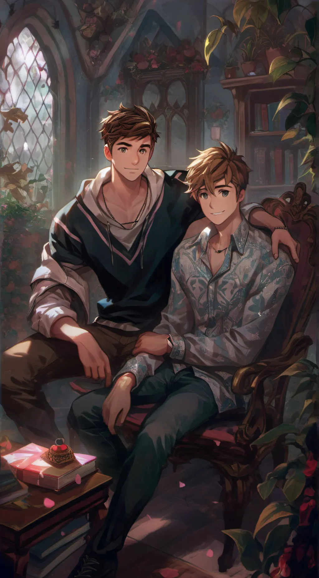 ai character: james jake justin  background