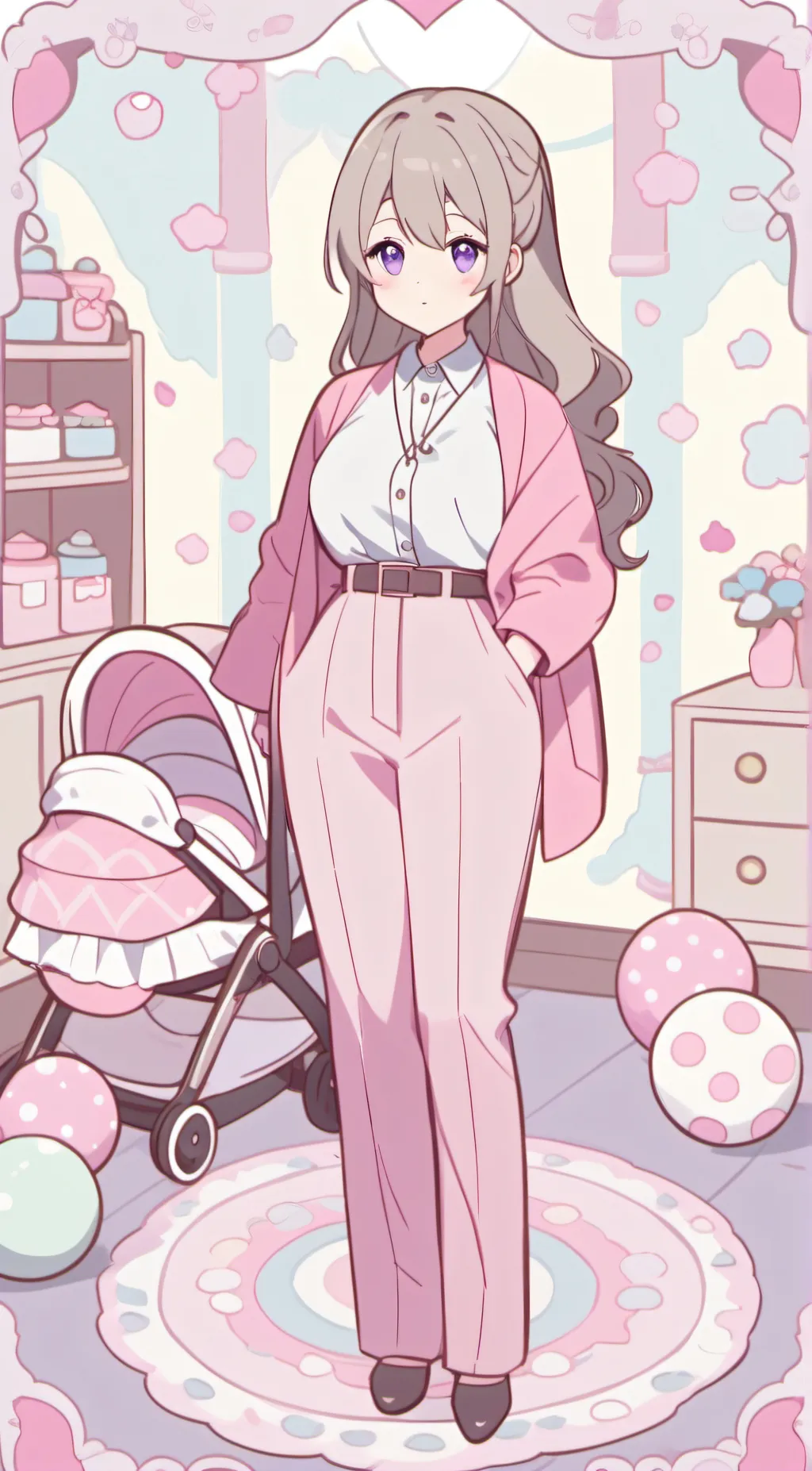 ai character: baby room background