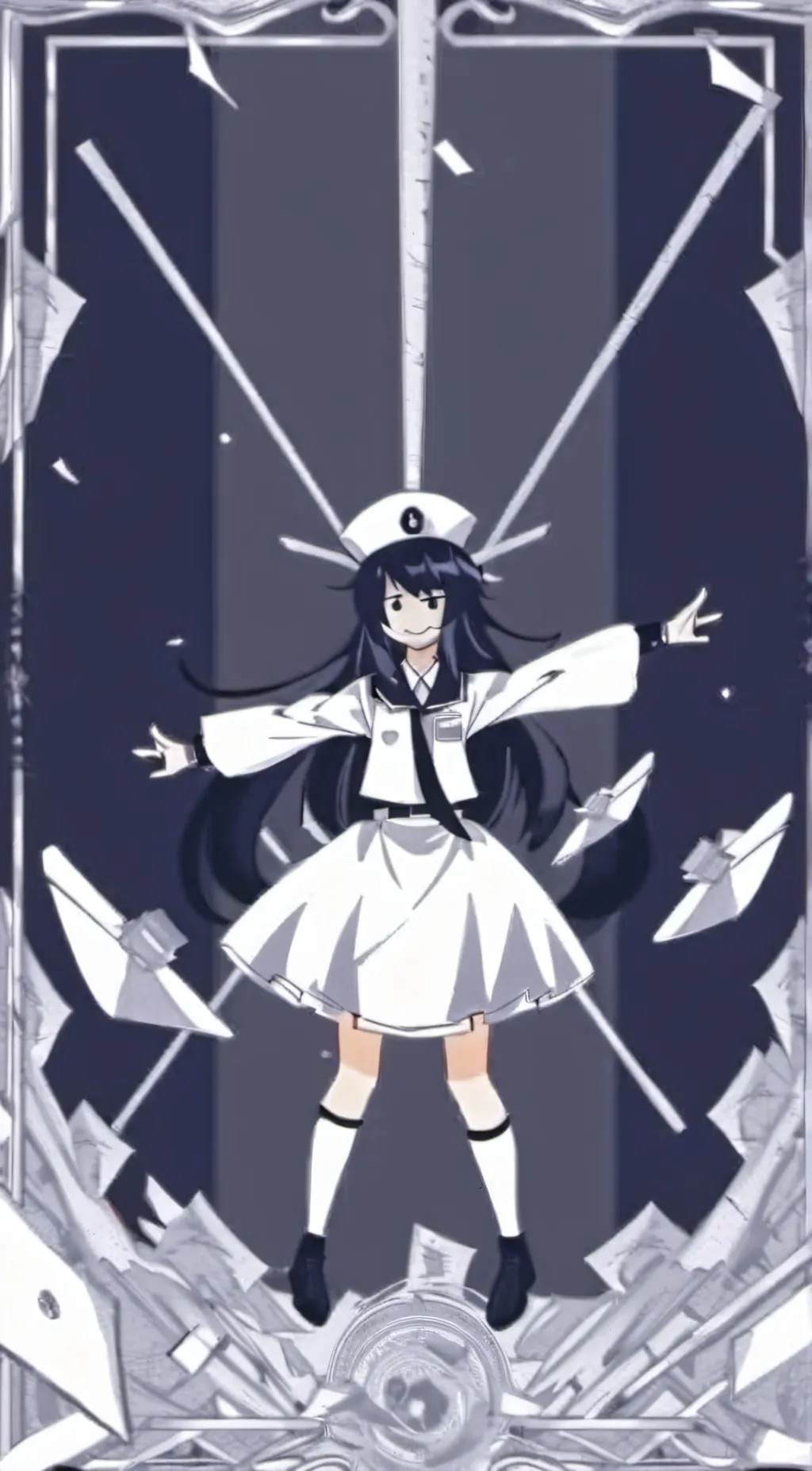 ai character: Ms. circle  background