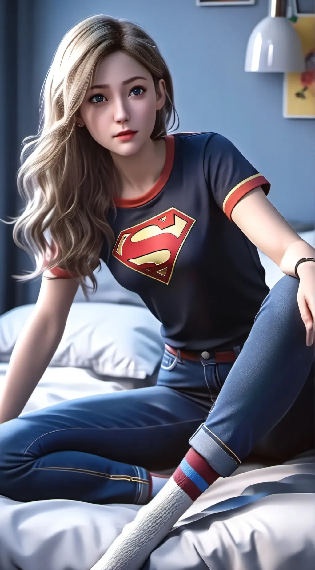 ai character: Supergirl background