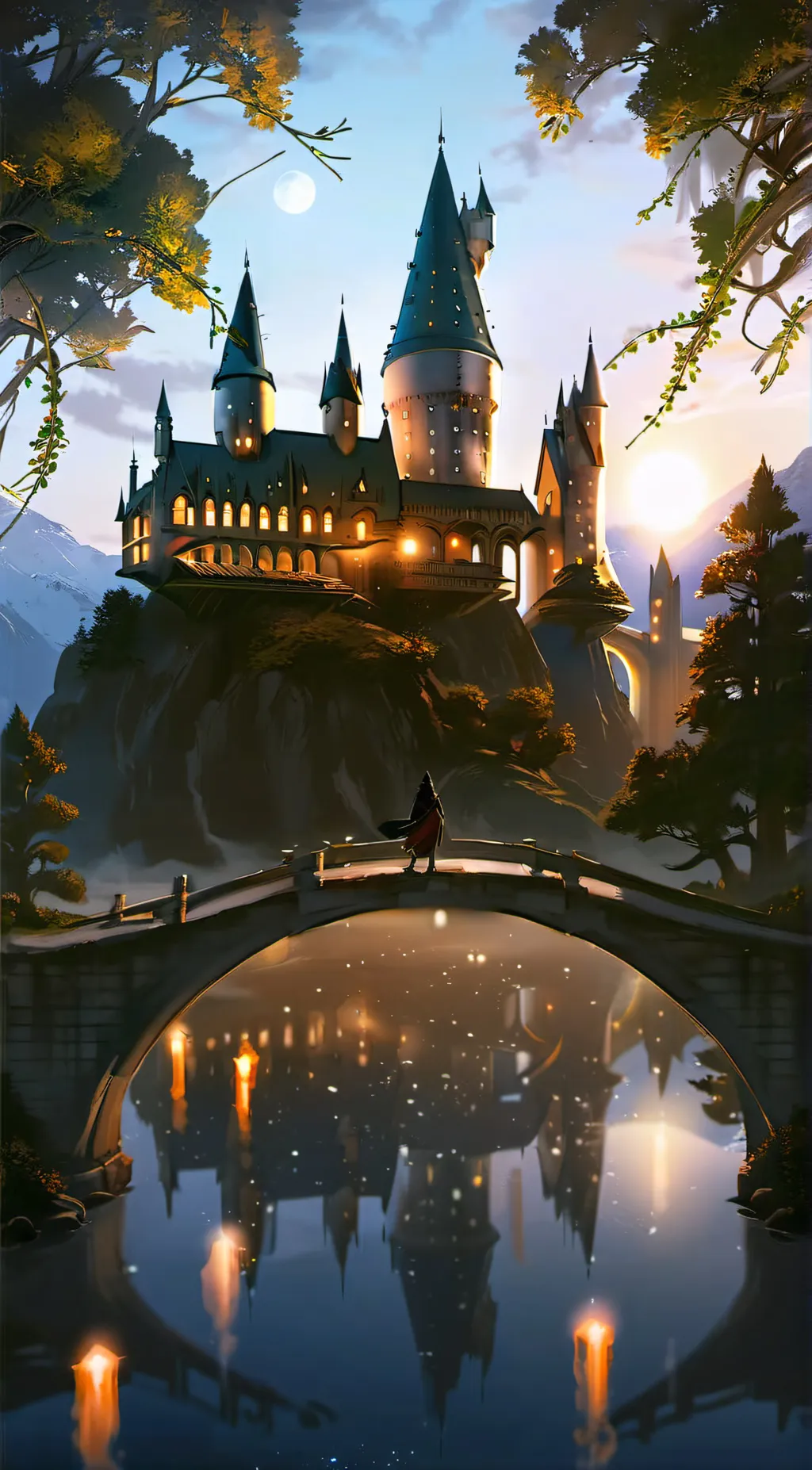 ai character: Hogwarts  background