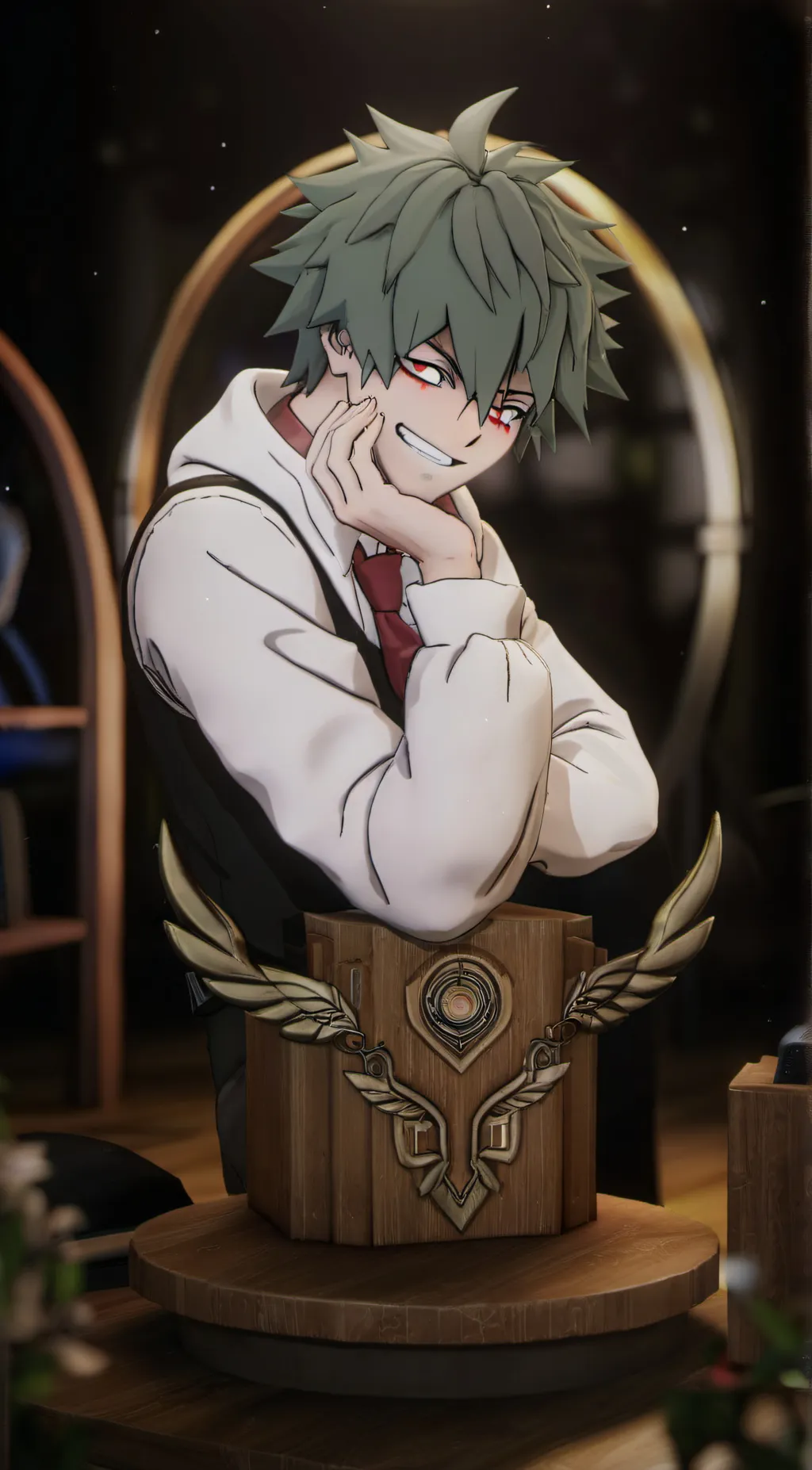 ai character: Bakugo and deku  background