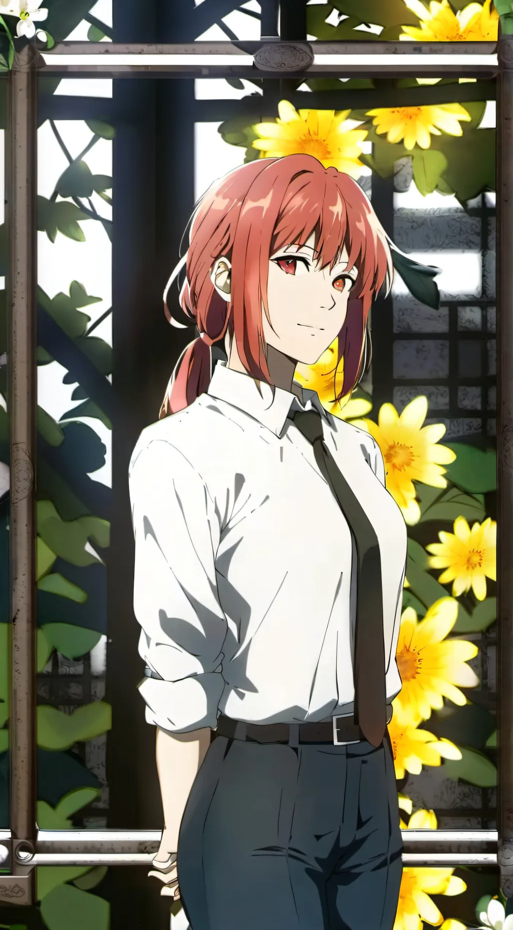 ai character: Makima and jjk background