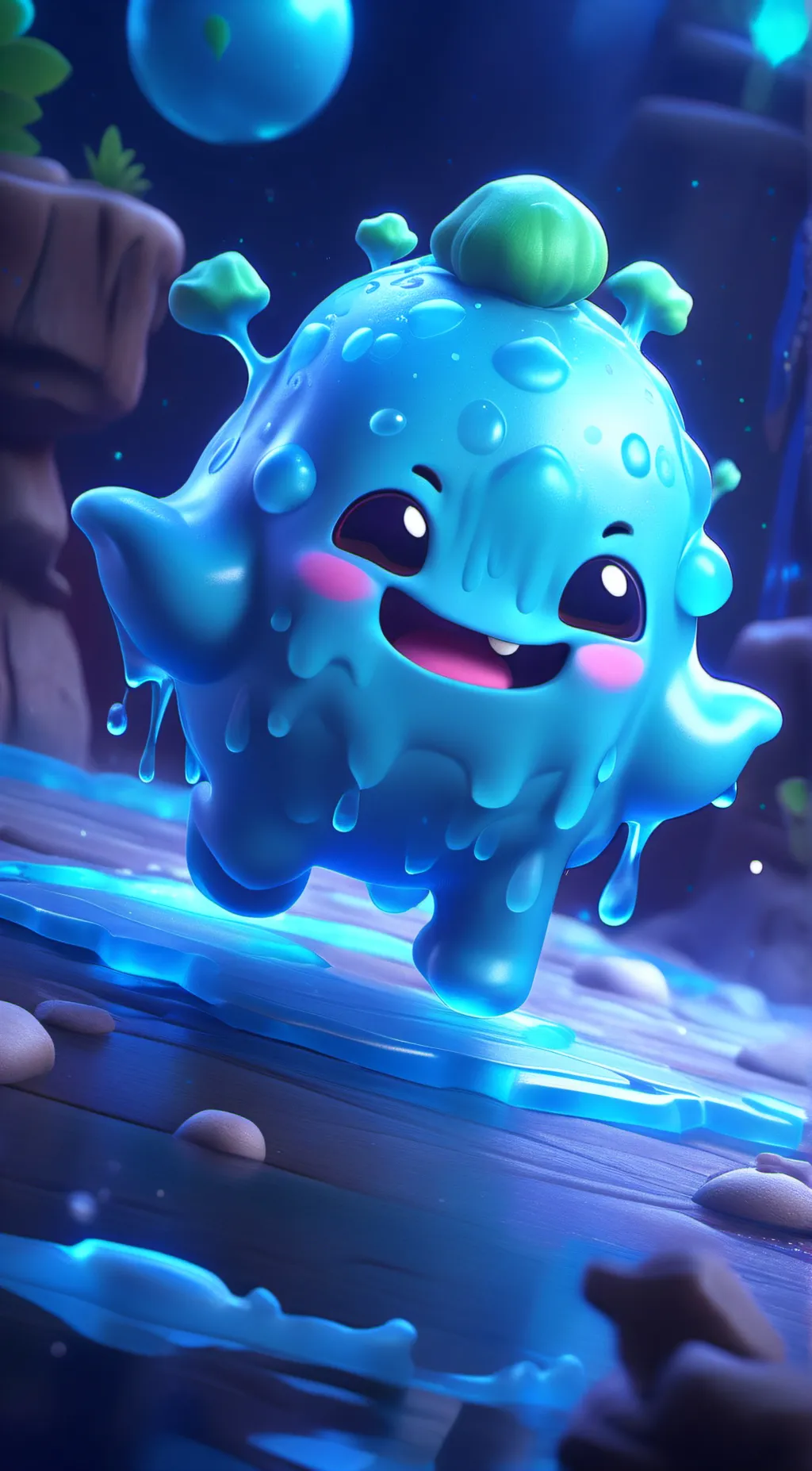 ai character: expansion slime background