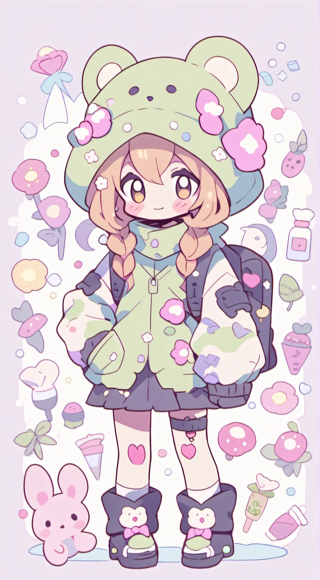 ai character: Hippomelon girl background