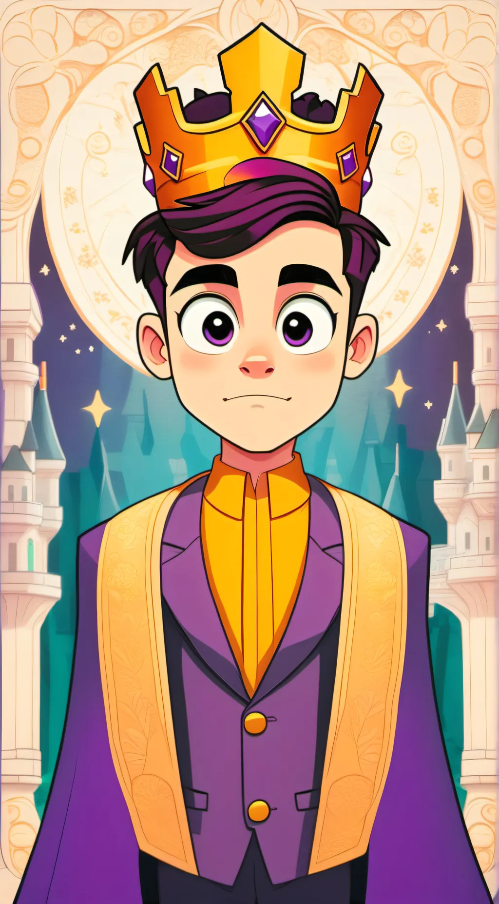 ai character: Purple background