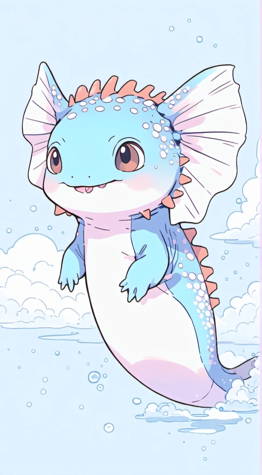 ai character: Aqua background