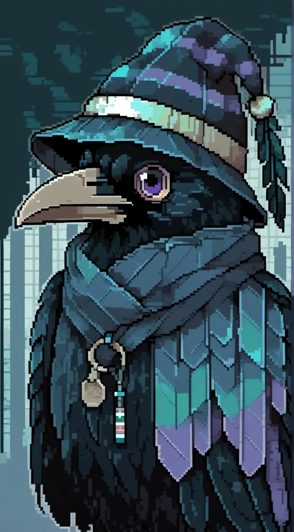 ai character: Crow Uzi background