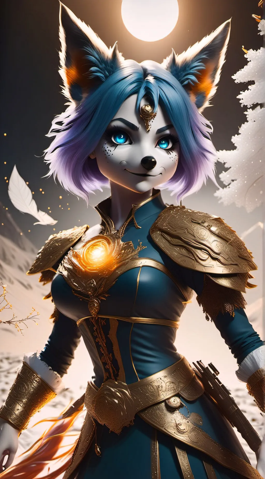 ai character: Krystal Fox  background