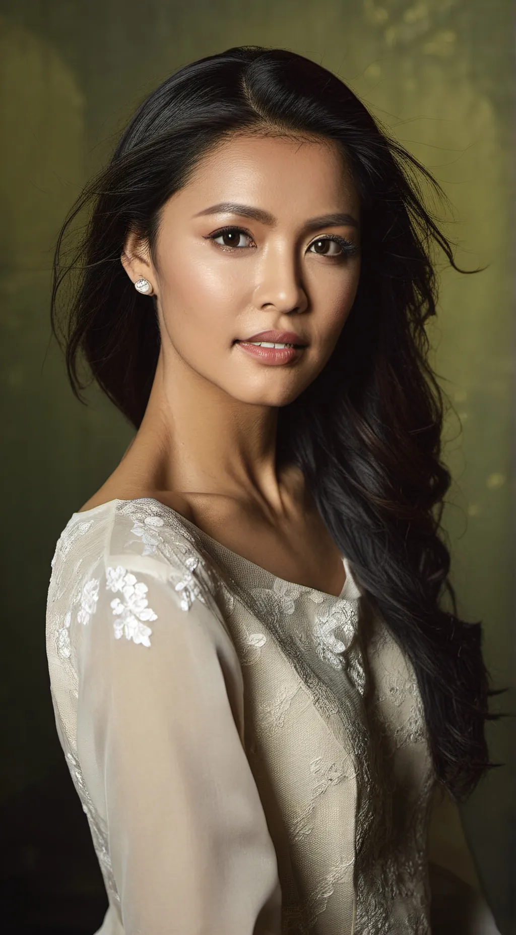 ai character: Amber background
