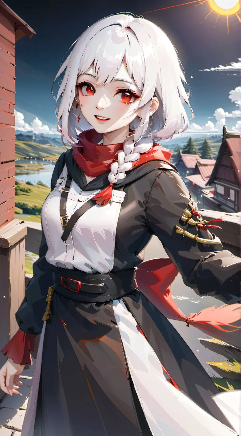 ai character: Shiroko Kaii background