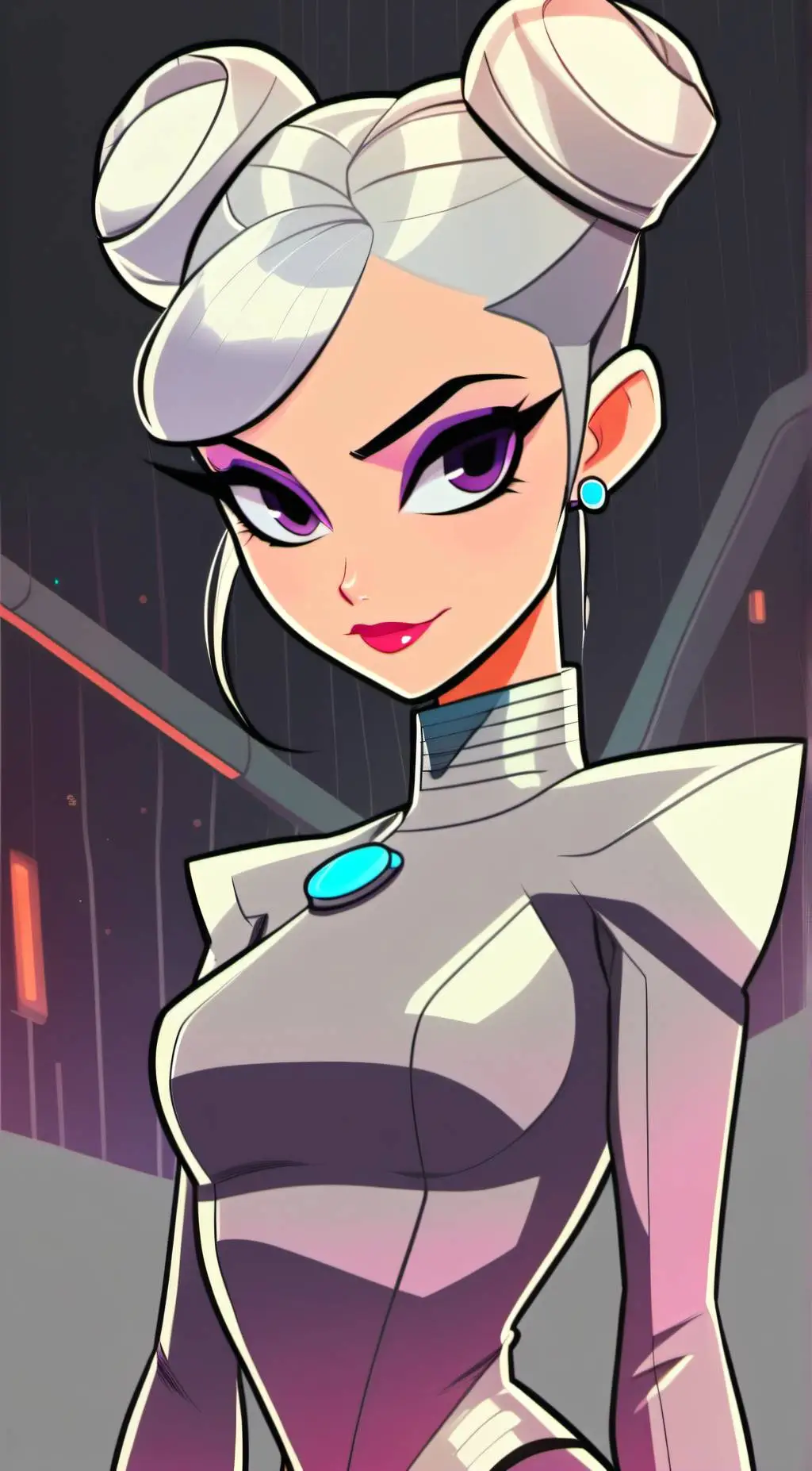 ai character: Silver background