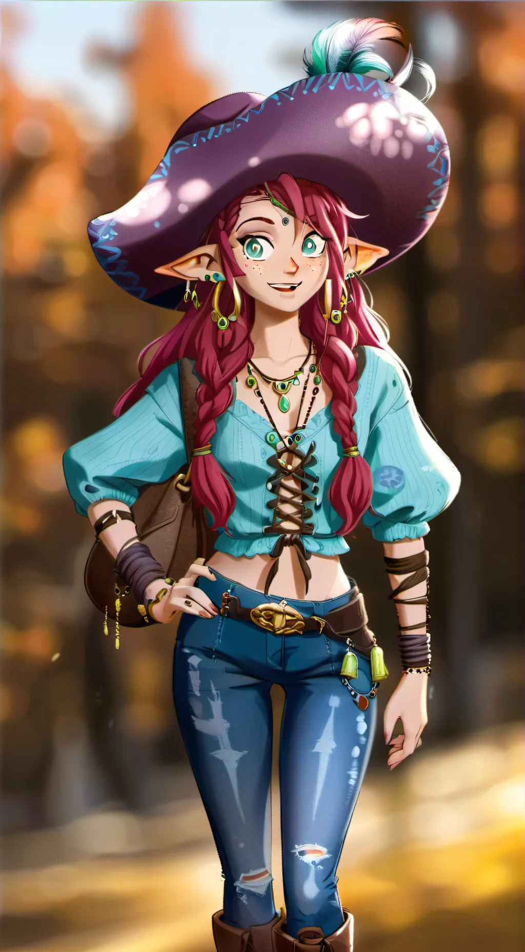 ai character: Cowgirl Shantae background