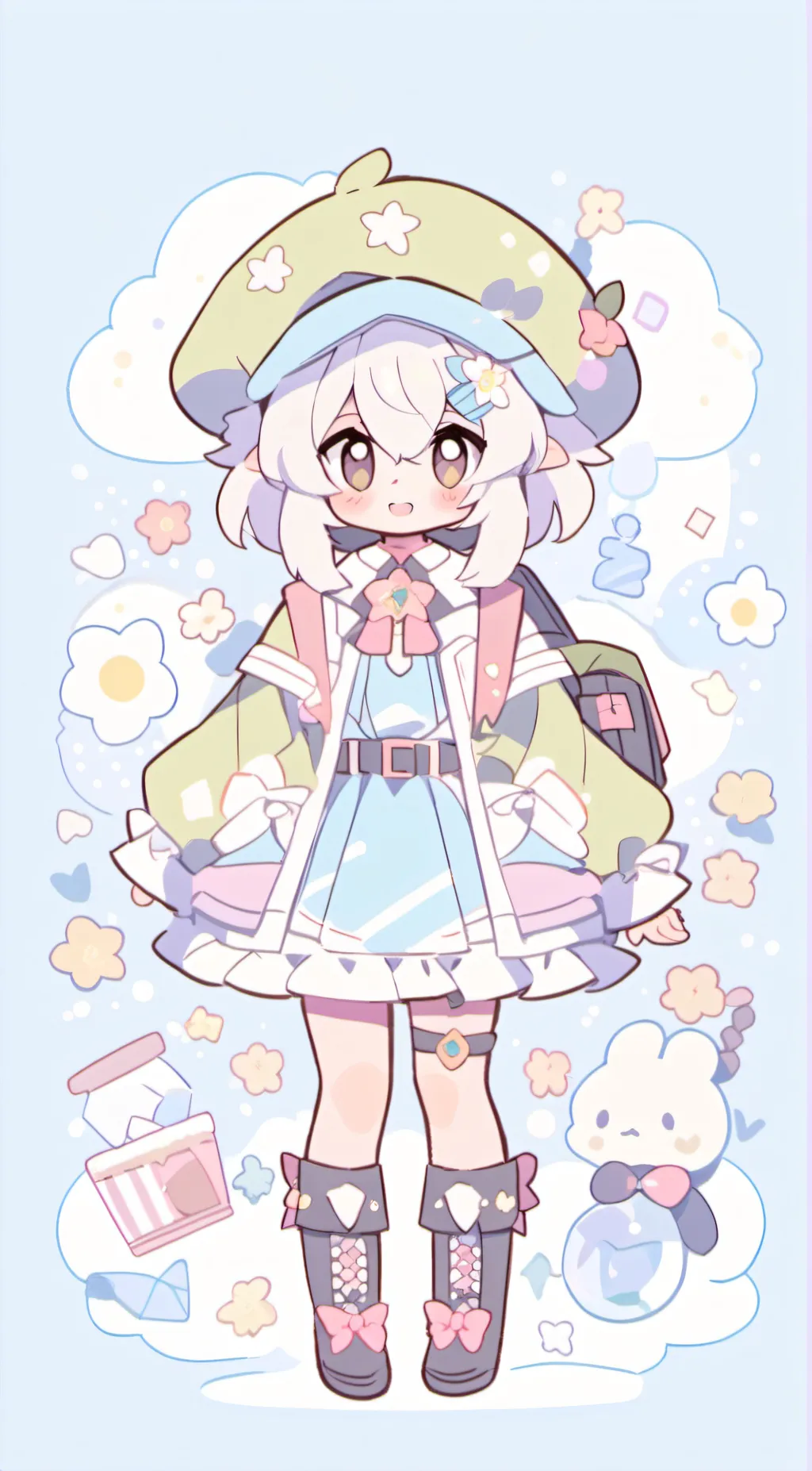 ai character: uwu cat  background