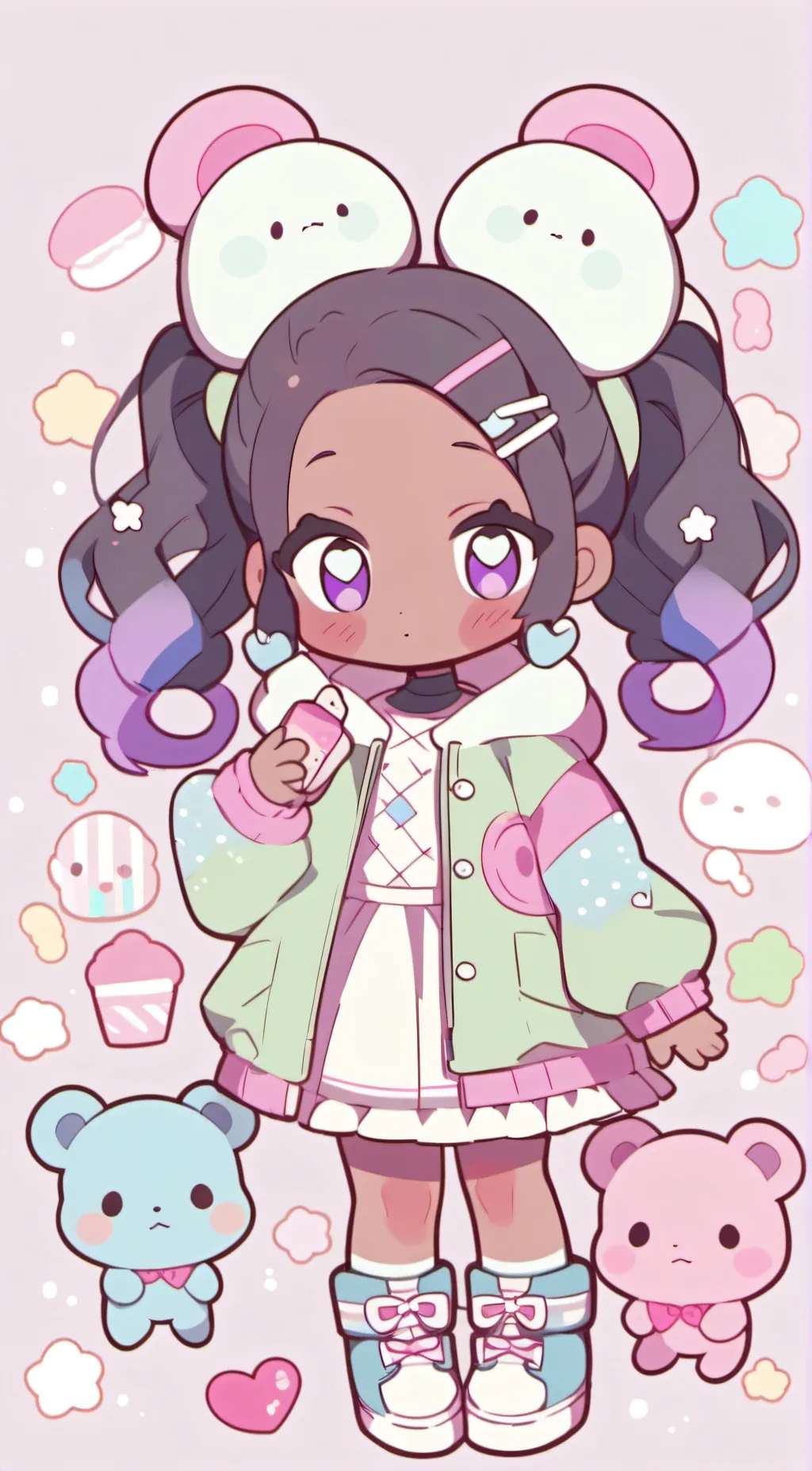 ai character: Mochi background