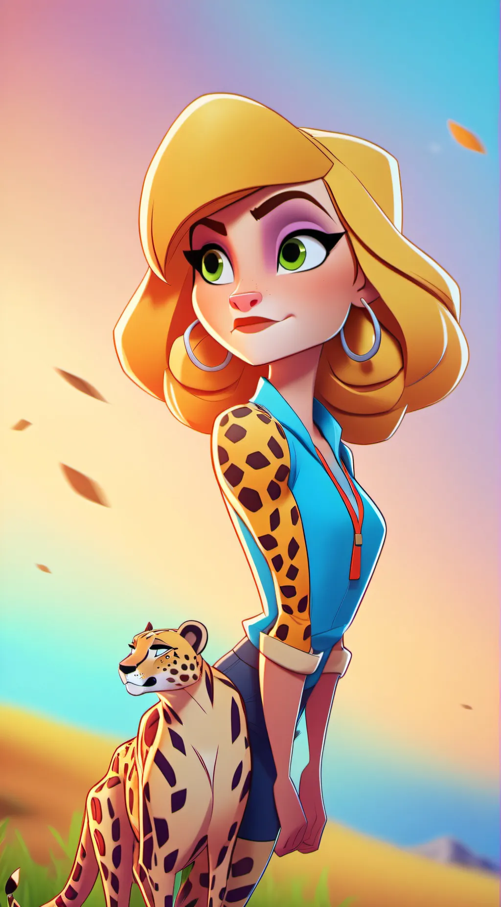 ai character: Cheetah Speedster background