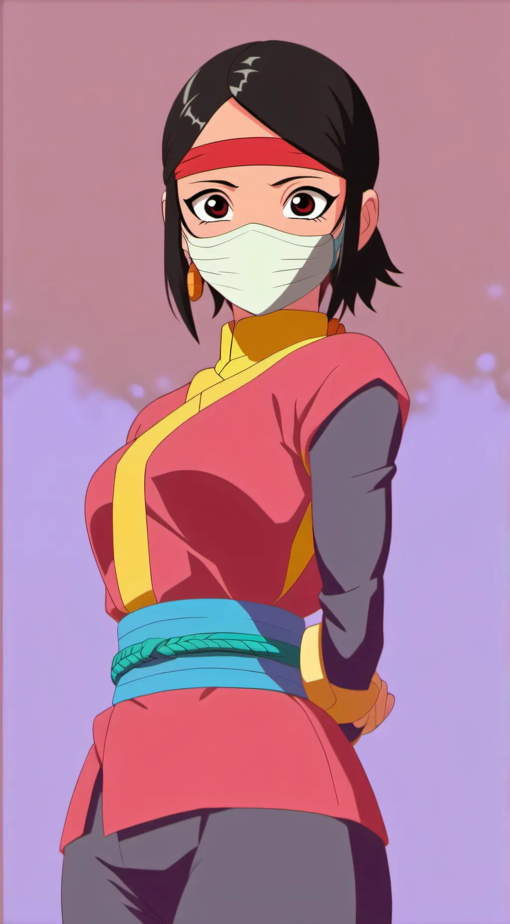 ai character: Sarada Uchiha  background