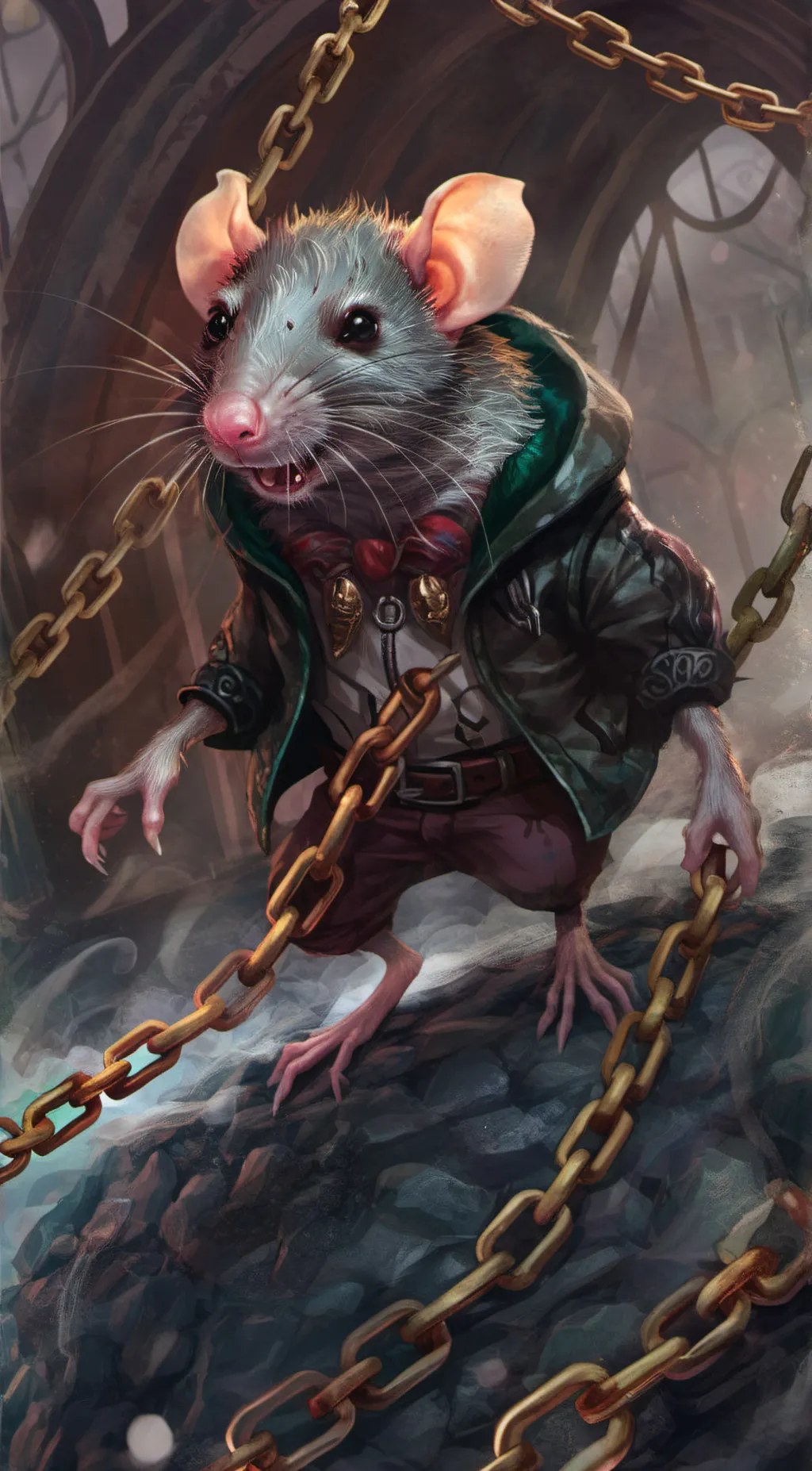 ai character: Goofy rat🤡🤡 background