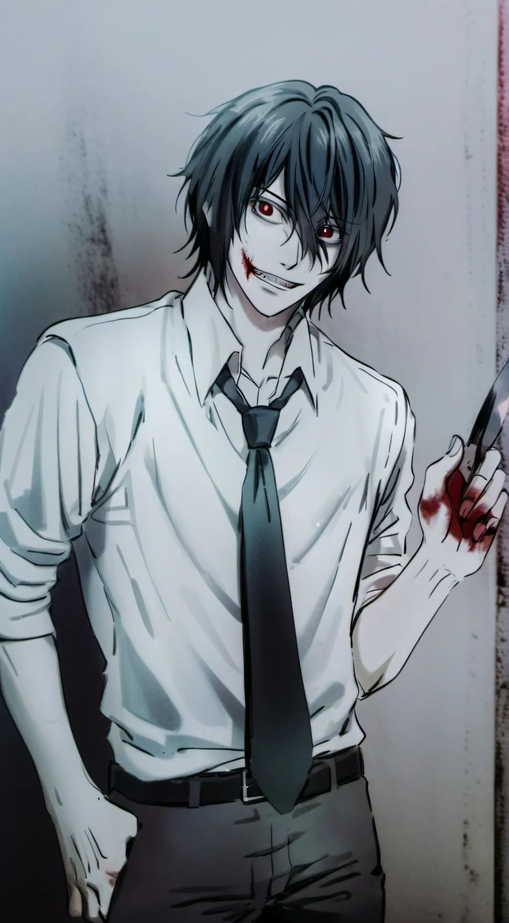 ai character: Jeff the killer  background