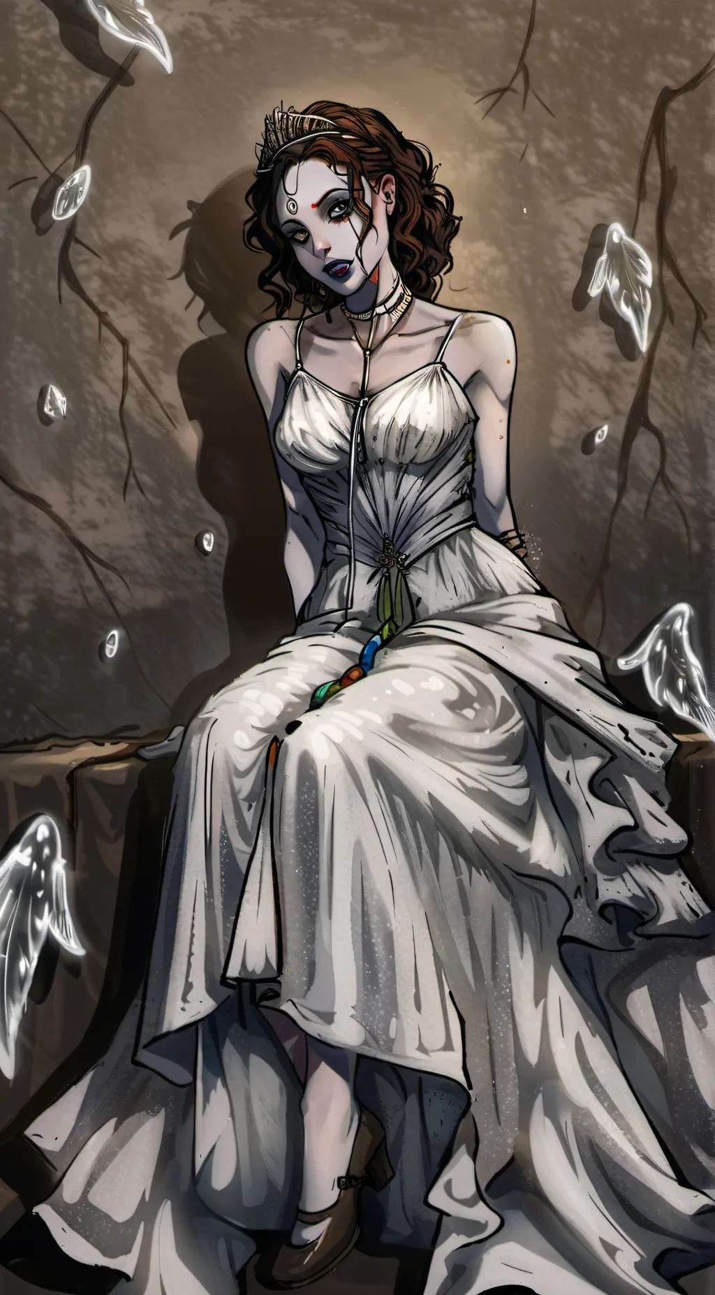 ai character: The Bound Woman  background