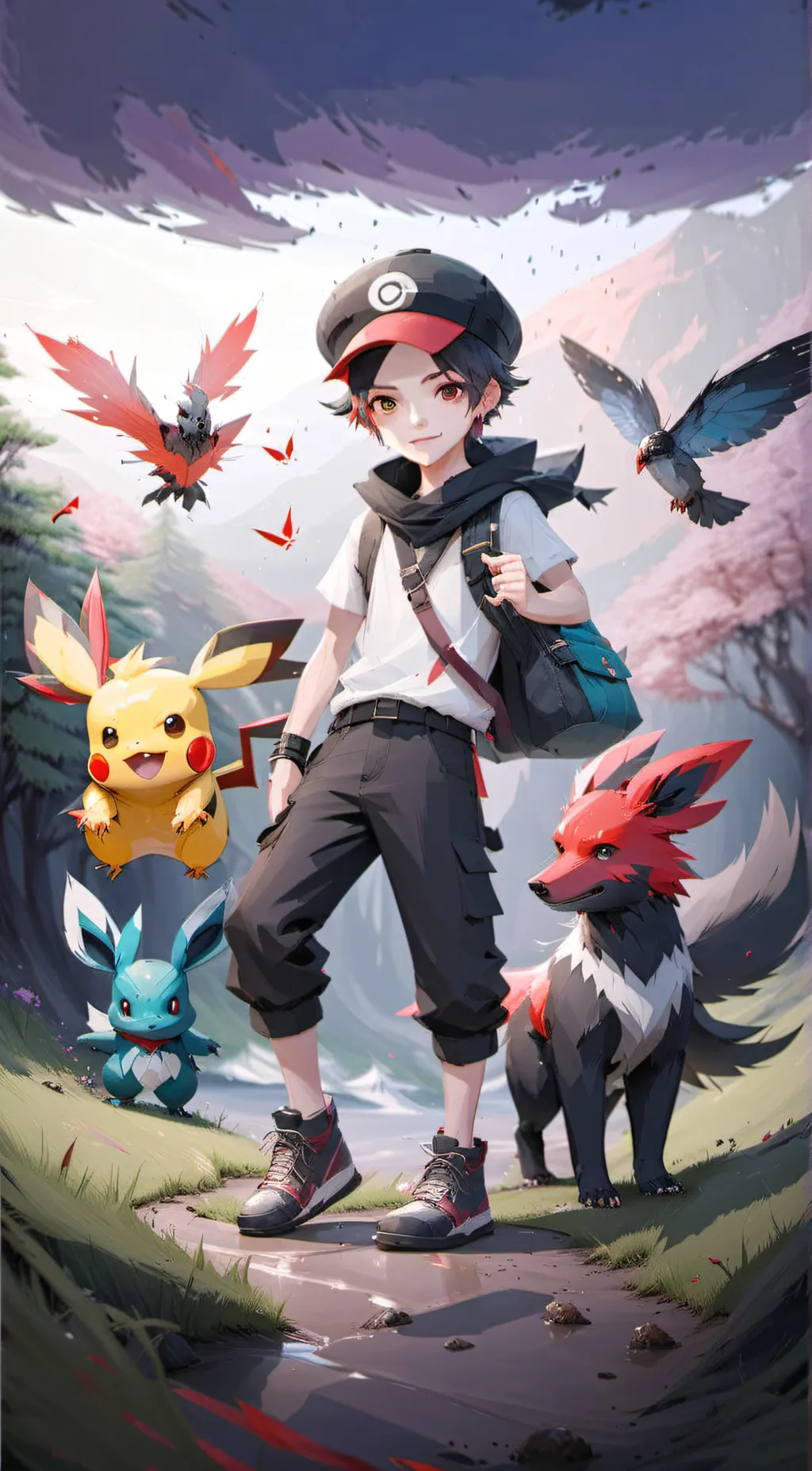 ai character: Pokemon Adventure background