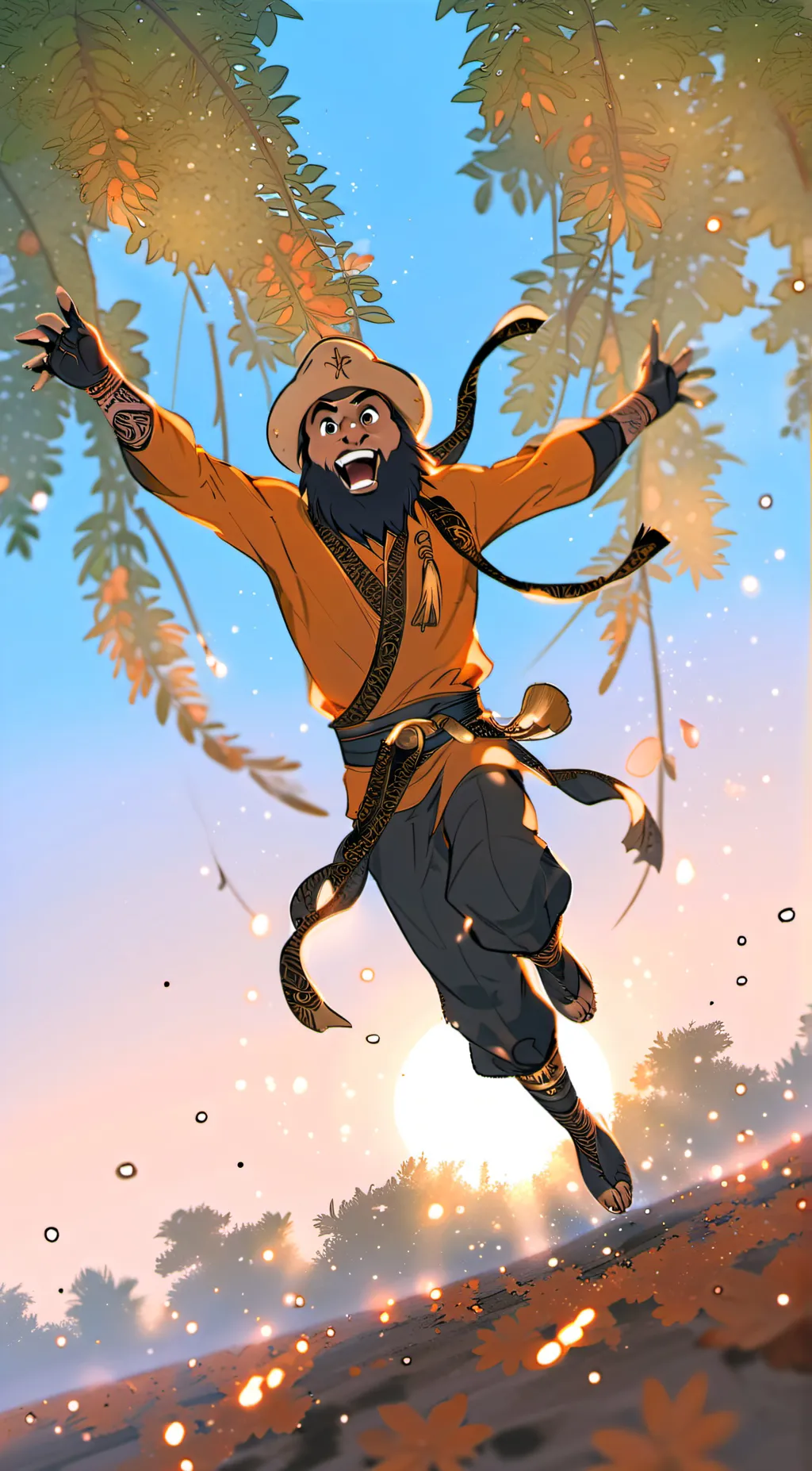 ai character: dog day background